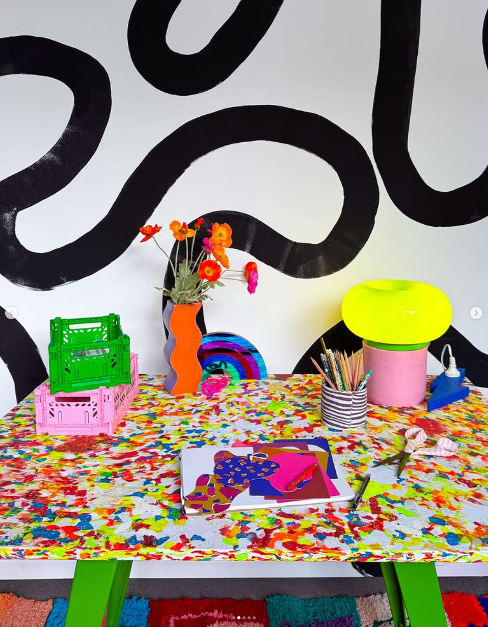 Bold Recycled Plastic Tabletops Made from Old Hardhats? — Coming Soon from Critical x Evie Kemp